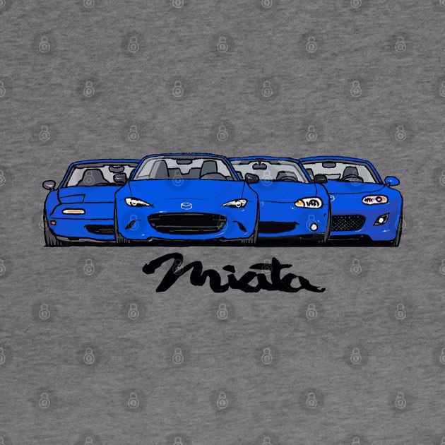 MX5 Miata Generations Blue by Woreth